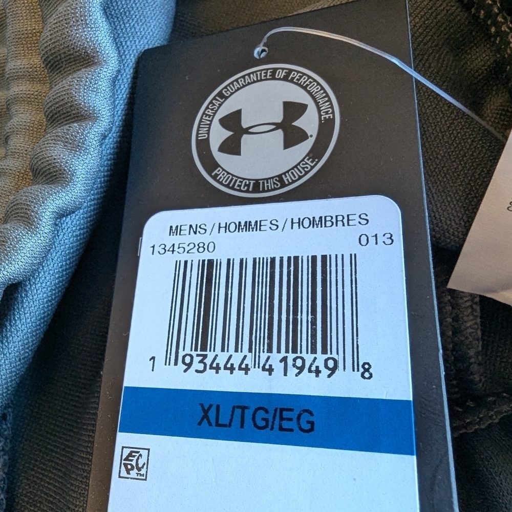 Under Armour Men's Charcoal Joggers, Zipper Ankle Size XL New With Tags - Picture 11 of 12